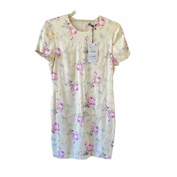 Zara Dress Womens Size Medium Mini Spring Floral Party Guest Feminine NEW NWT - Picture 1 of 16